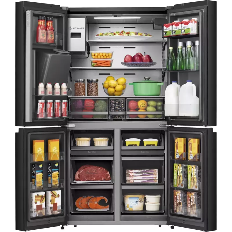 Šaldytuvas Hisense RQ760N4IFE – laisvai pastatomas, daugiaduris, 577 L talpa, juodas