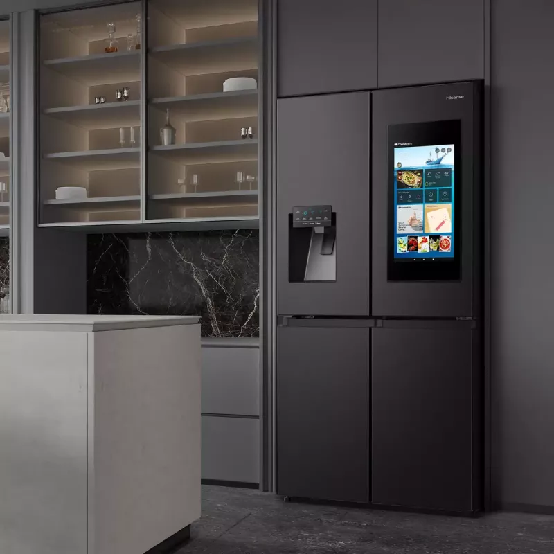 Šaldytuvas Hisense RQ760N4IFE – laisvai pastatomas, daugiaduris, 577 L talpa, juodas