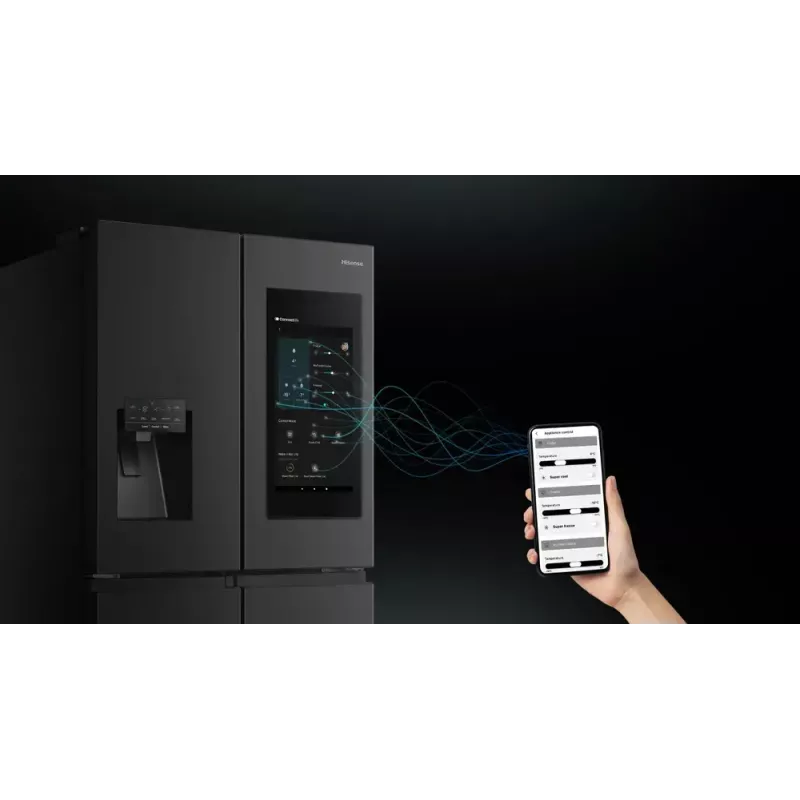 Šaldytuvas Hisense RQ760N4IFE – laisvai pastatomas, daugiaduris, 577 L talpa, juodas