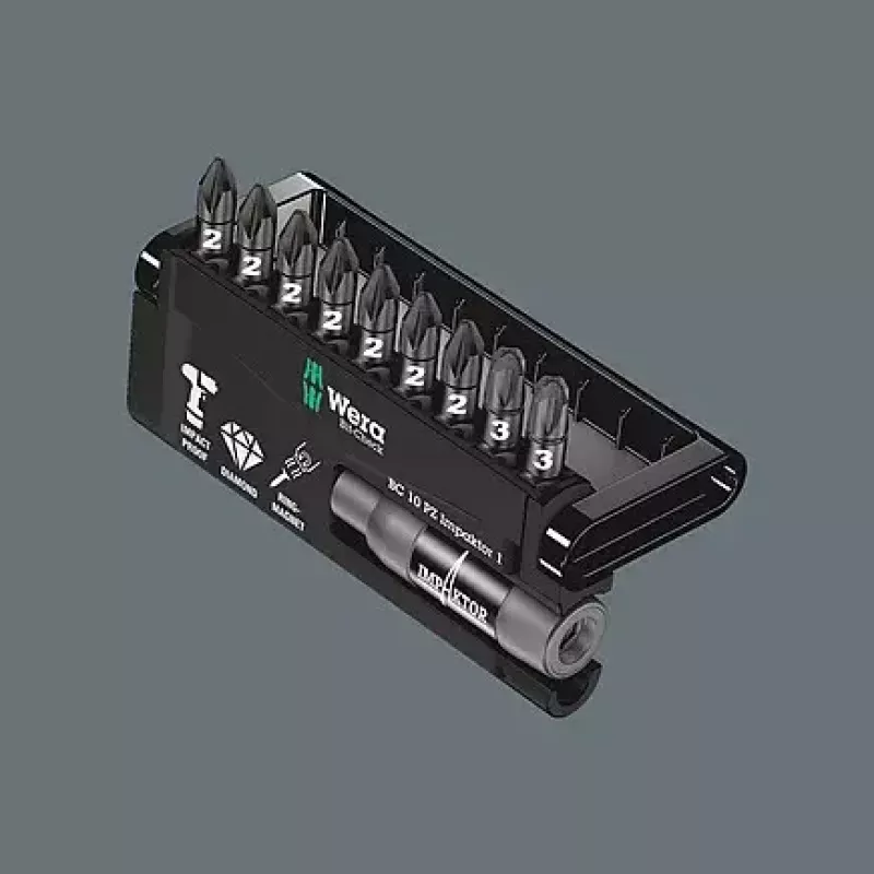 Wera 05057684001 antgalių rinkinys su Impaktor technologija, 9 vnt., 25 mm