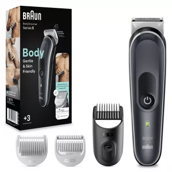 Braun BodyGroomer 5 BG5340 kūno kirpimo mašinėlė su SkinShield technologija ir 2 antgaliais