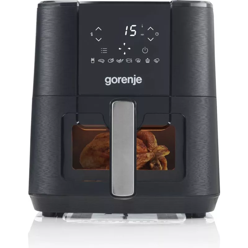 Gorenje AF1350DWB Karšto oro gruzdintuvė, 5.4 L, 1350 W, juoda