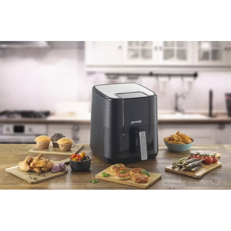 Gorenje AF1350DWB Karšto oro gruzdintuvė, 5.4 L, 1350 W, juoda