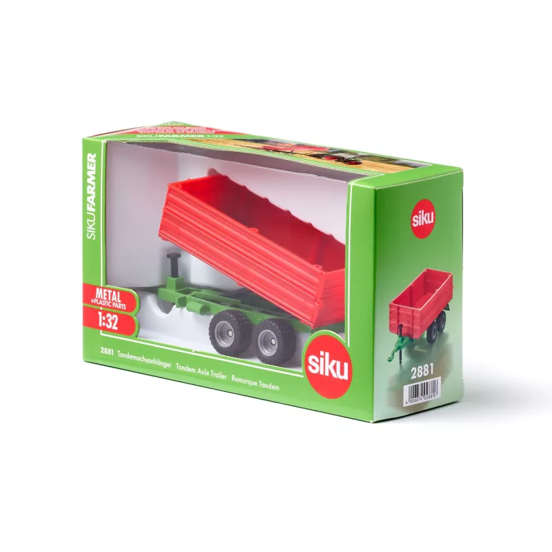 Siku priekaba su dviem ašimis, surinkta, 1:32, W184×D63×H72 mm