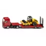 Siku MAN sunkvežimis su kelio volu, modelis 1:87, metalas, plastikas, raudona, geltona