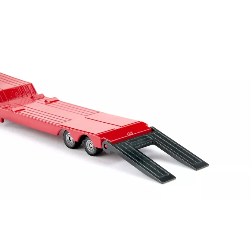 Siku MAN sunkvežimis su kelio volu, modelis 1:87, metalas, plastikas, raudona, geltona