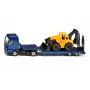 Siku MAN sunkvežimis su ekskavatoriumi-krautuvu, modelis 1:87, metalas/plastikas, mėlyna/geltona