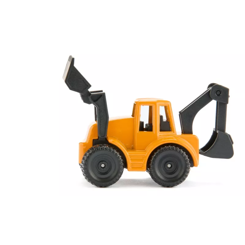 Siku MAN sunkvežimis su ekskavatoriumi-krautuvu, modelis 1:87, metalas/plastikas, mėlyna/geltona