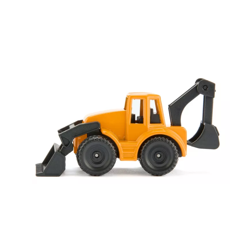Siku MAN sunkvežimis su ekskavatoriumi-krautuvu, modelis 1:87, metalas/plastikas, mėlyna/geltona
