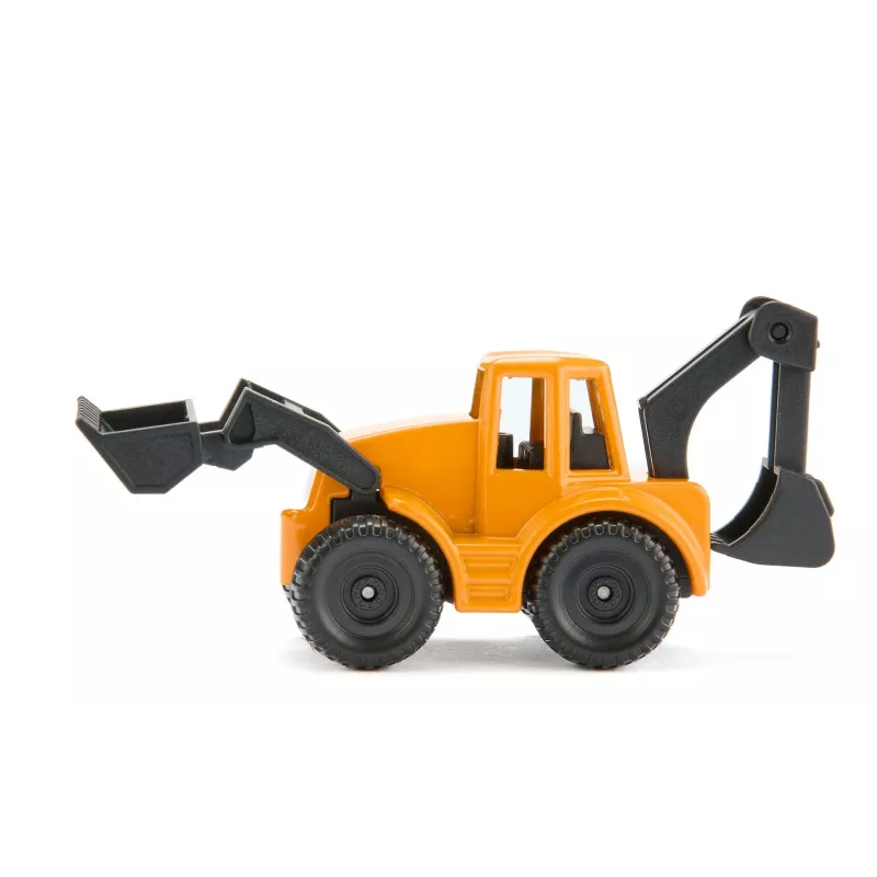 Siku MAN sunkvežimis su ekskavatoriumi-krautuvu, modelis 1:87, metalas/plastikas, mėlyna/geltona