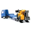 Siku MAN sunkvežimis su ekskavatoriumi-krautuvu, modelis 1:87, metalas/plastikas, mėlyna/geltona