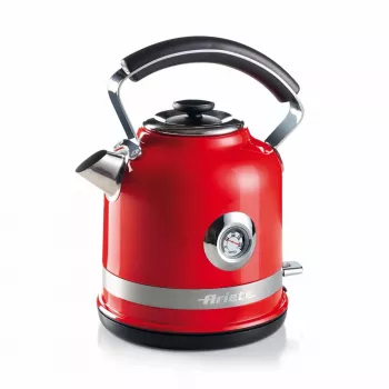 Ariete 2854 Moderna elektrinis virdulys, 2000 W, 1,7 l talpa, 360° belaidis, automatinis išsijungimas, išimamas filtras, vandens lygio indikatorius, termometras, raudonas