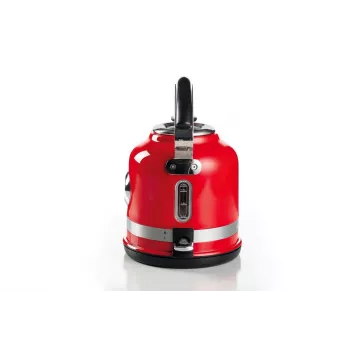 Ariete 2854 Moderna elektrinis virdulys, 2000 W, 1,7 l talpa, 360° belaidis, automatinis išsijungimas, išimamas filtras, vandens lygio indikatorius, termometras, raudonas