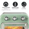 Ariete 4632 Oro gruzdintuvė ir orkaitė Vintage, 1400W, 2in1, Talpa 16L, Priedai, Laikmatis 60 min., Dvigubas stiklas, Žalia