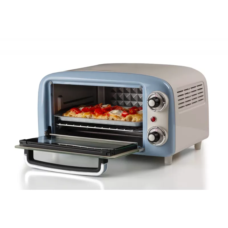 Ariete 3919 elektrinė orkaitė Vintage, 800W, 10L talpa, dvigubas stiklas, retro, mėlyna
