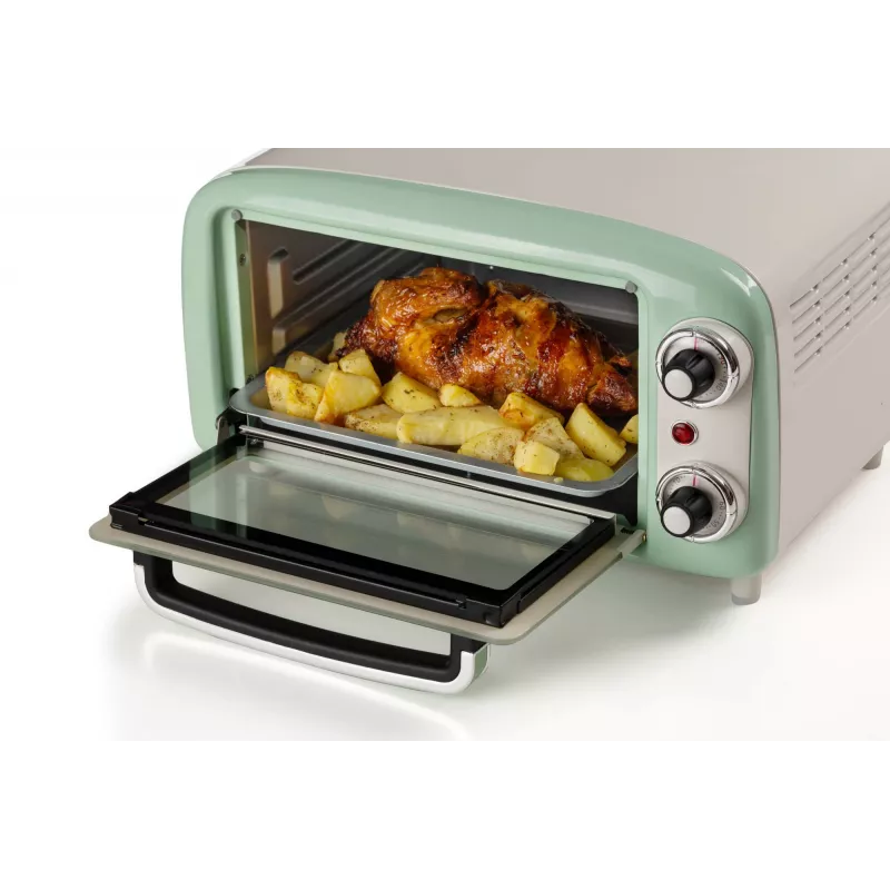 Ariete 3919 elektrinė orkaitė Retro, 800 W, 10 l, dvigubas stiklas, žalia