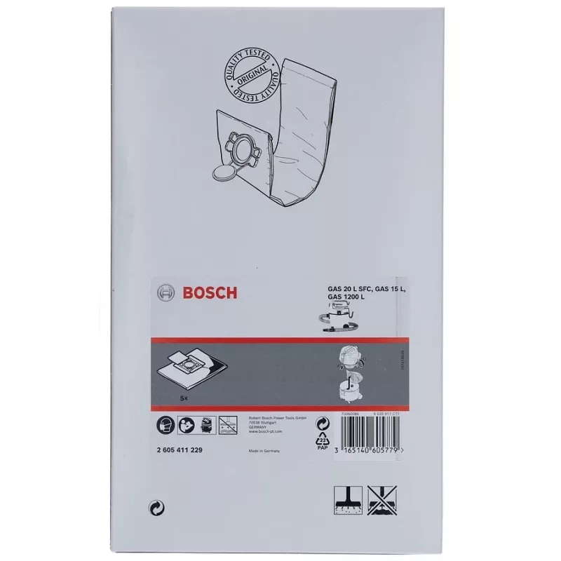 Bosch 2 605 411 229 dulkių maišelis iš fliso