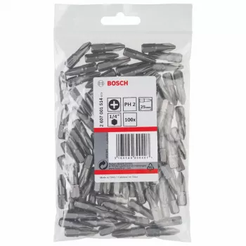 Bosch 2607001514 antgalis atsuktuvui PH2 25 mm šešiakampis 100 vnt.