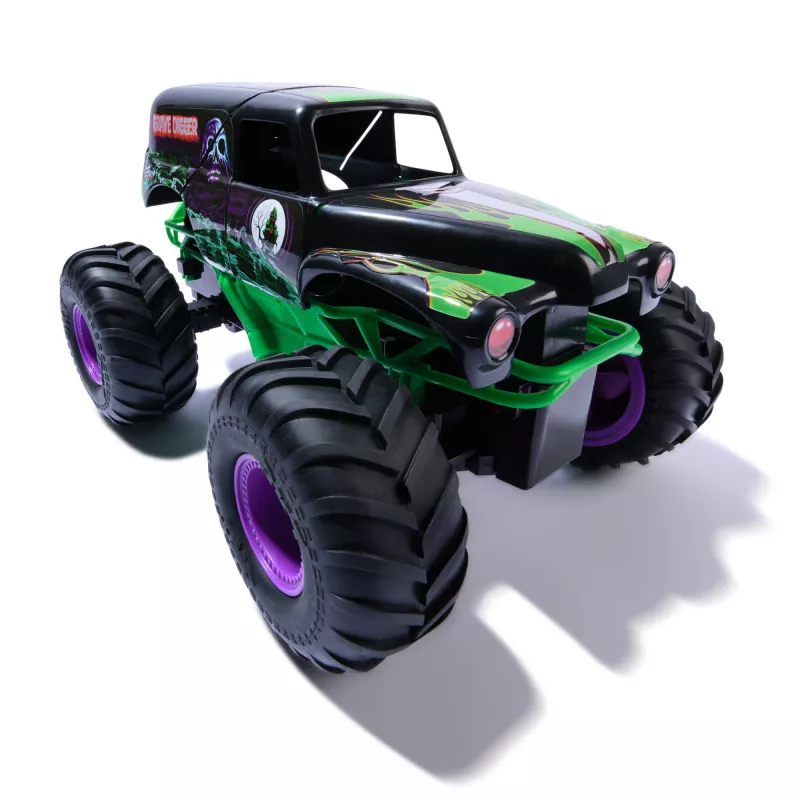 Monster Jam oficialus Smash & Bash Grave Digger nuotoliniu valdymu 1:15 skalės remontuojamas monstrų sunkvežimis, žaislas berniukams ir mergaitėms nuo 4 metų