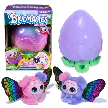 Hatchimals Bloomables Puppyfly interaktyvus žaislas su gėle, pasikartojančiu atskleidimu ir transformacija, 100+ garsų ir reakcijų