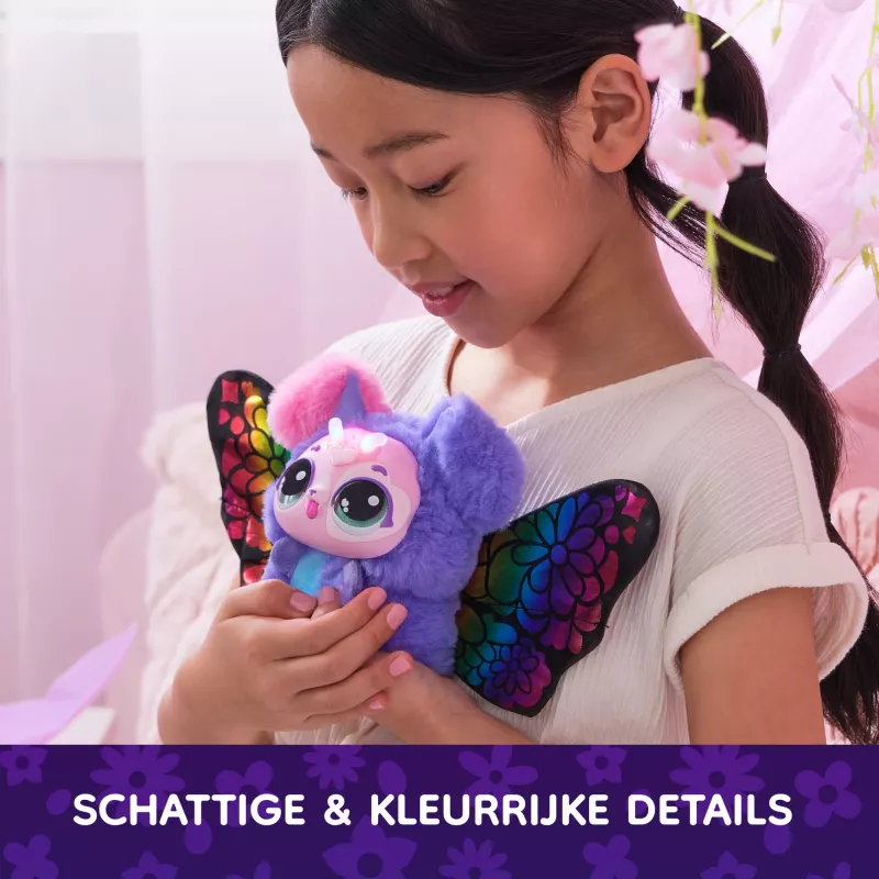 Hatchimals Bloomables Puppyfly interaktyvus žaislas su gėle, pasikartojančiu atskleidimu ir transformacija, 100+ garsų ir reakcijų
