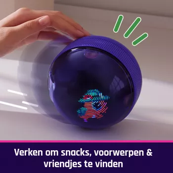 Interaktyvus kamuolys su skaitmeniniais žiurkėnais Spinmaster Bitzee, 20+ skaitmeninių žiurkėnų, reaguoja į lietimą ir riedėjimą, AA baterija, įvairiaspalvis
