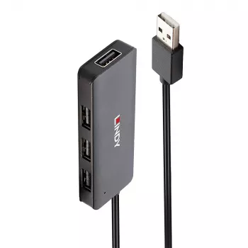 USB centrinis įrenginys Lindy 4 prievadų USB 2.0 Hub