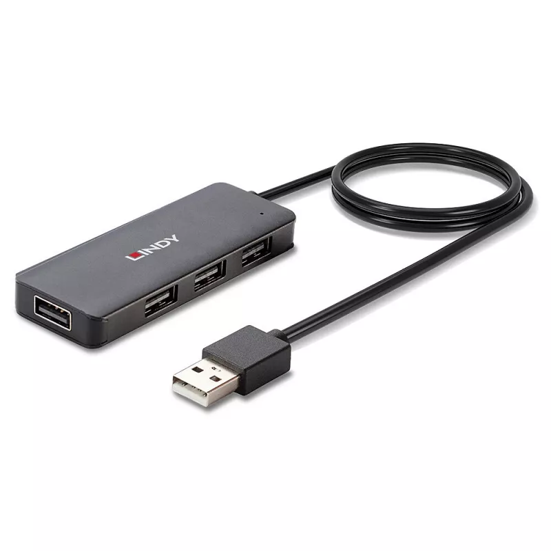 USB centrinis įrenginys Lindy 4 prievadų USB 2.0 Hub