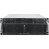 Server Rack Korpusas INTER-TECH IPC 4U-4708 — 4U, Juodas, ATX/PS2 maitinimo šaltiniui, 4x priekiniai 80mm, 2x galiniai 80mm, 2.5/3.5 colio HDD