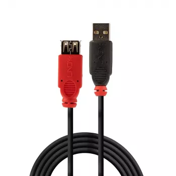 Lindy 5m USB 2.0 Active Extension Slim, 5 m, USB A, USB A, USB 2.0, 0.48 Gbit/s, Juoda