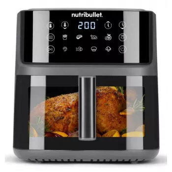 NutriBullet CrispLite Vision 8 L 2000 W Karšto oro gruzdintuvė Juoda