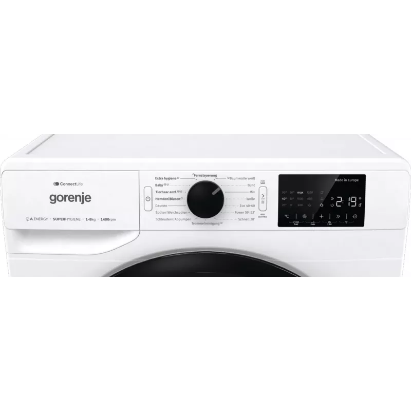Gorenje WPNEI84A1TS skalbyklė su priekiniu pakrovimu 8 kg 1400 aps./min. Balta