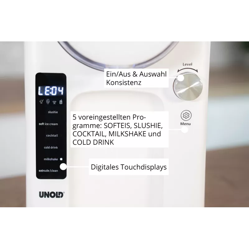 Unold 2in1 Slush ir Minkštųjų Ledų Gaminimo Mašina Sofie 48950, 2 L, 150 W