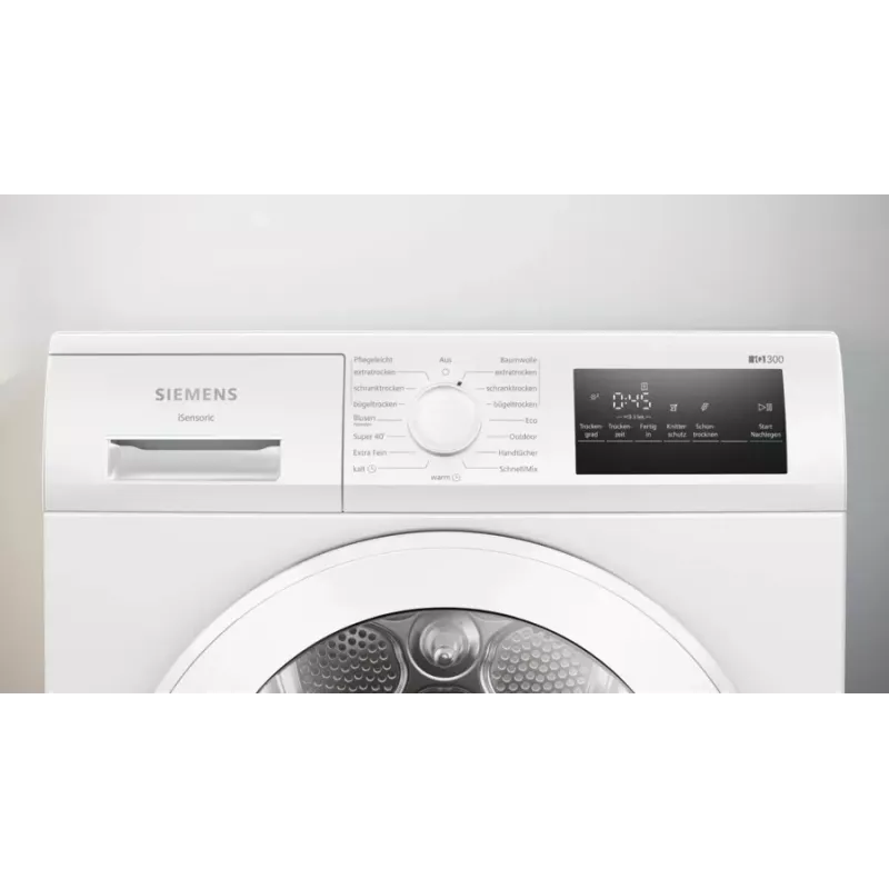 Siemens iQ300 WT45HVA4 džiovinimo mašina Laisvai pastatoma Priekinis pakrovimas 8 kg Balta