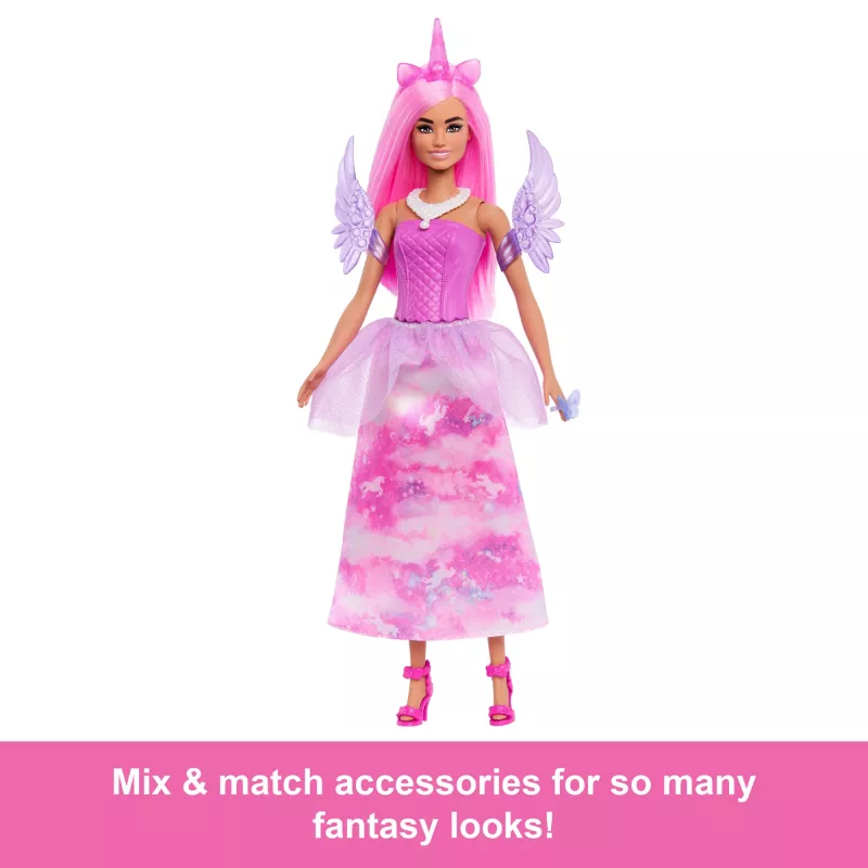 Barbie Advent Calendar su lėle ir 24 staigmenų aksesuarais, įskaitant vienaragį ir augintinius