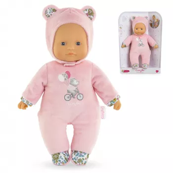 Minkštas žaislinis meškiukas Simba-Dickie Corolle Mon Doudou Corolle Sweetheart rožinis – guodžianti pliušinė lėlė
