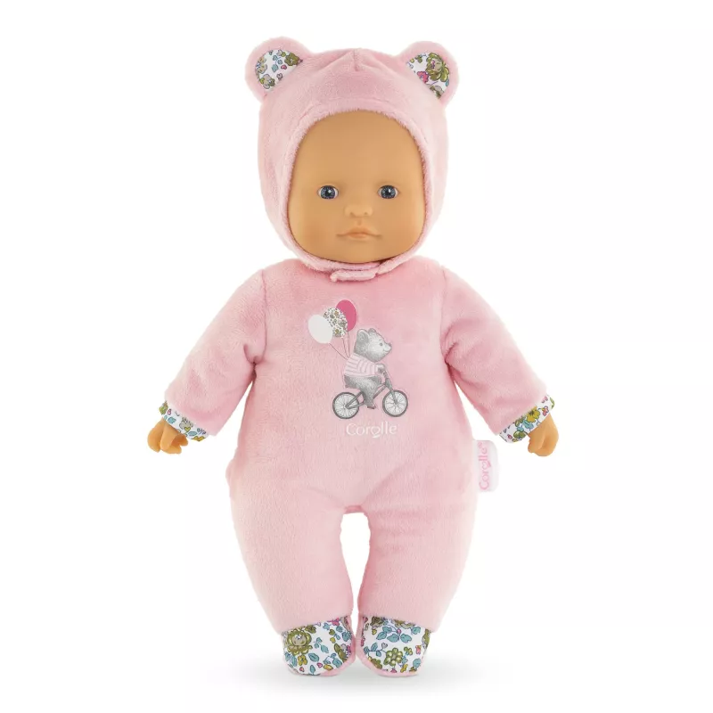 Minkštas žaislinis meškiukas Simba-Dickie Corolle Mon Doudou Corolle Sweetheart rožinis – guodžianti pliušinė lėlė