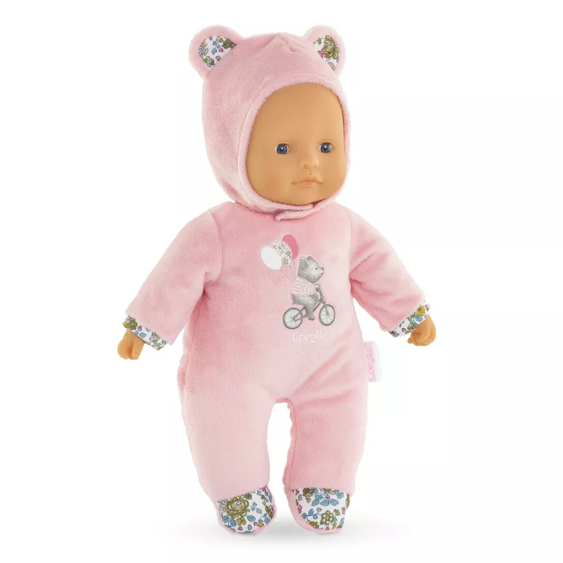 Minkštas žaislinis meškiukas Simba-Dickie Corolle Mon Doudou Corolle Sweetheart rožinis – guodžianti pliušinė lėlė