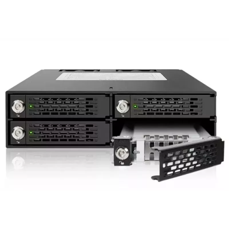 5,25 colių diskų laikiklis Icy Dock MB994SK-1B (4x 2,5 colio SATA/SAS, metalinis, su užraktais)