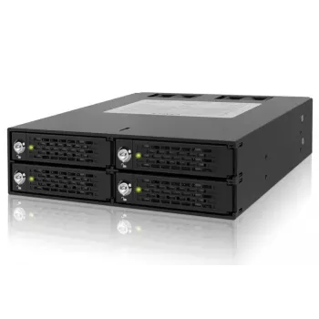 5,25 colių diskų laikiklis Icy Dock MB994SK-1B (4x 2,5 colio SATA/SAS, metalinis, su užraktais)