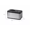 Unold 48826 EVA ledų ir jogurto gaminimo aparatas su kompresoriumi, 1,5 l, 120 W, juodas, nerūdijantis plienas