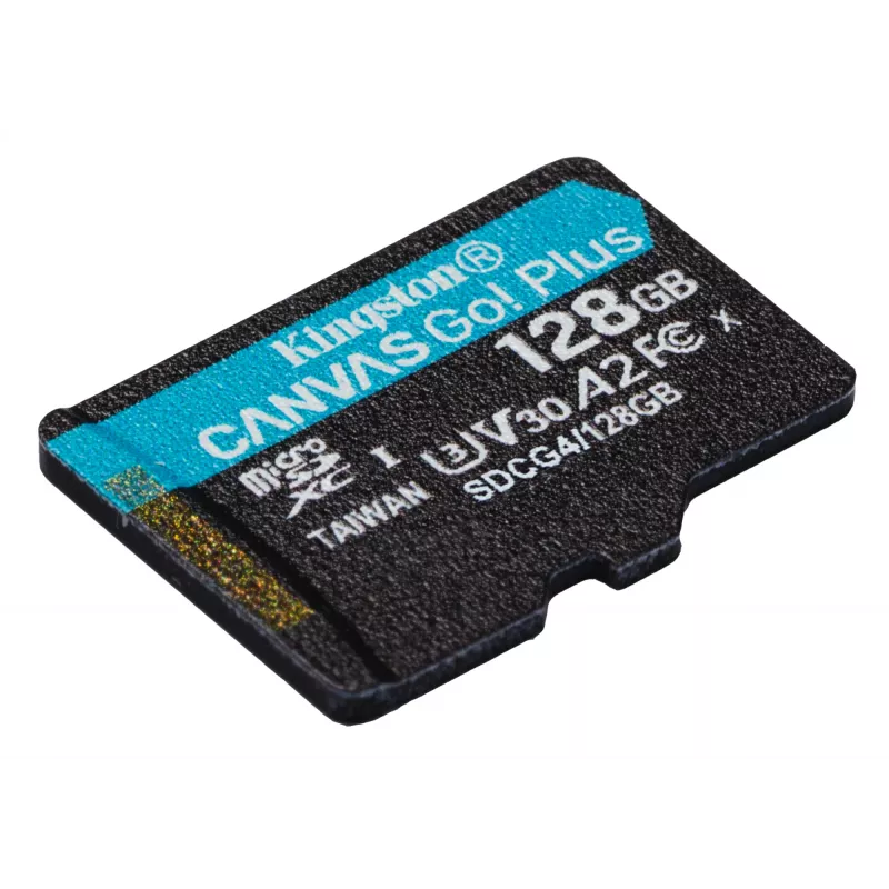 Kingston Technology 128GB microSDXC Canvas Go Plus Gen4 200R A2 U3 Single Pack be adapterio