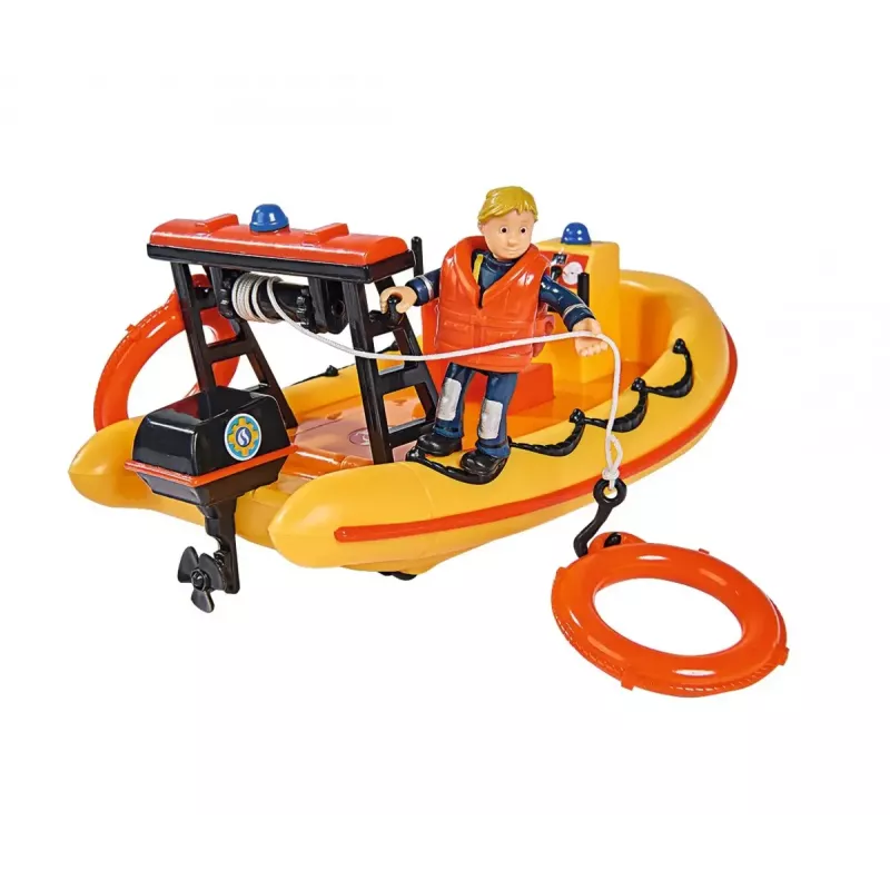 Žaislinė valtis Simba-Dickie Fireman Sam Neptune Boat su figūrėle