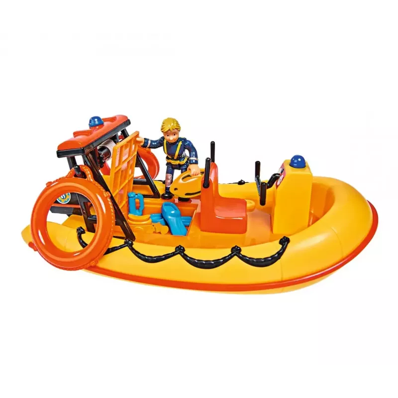 Žaislinė valtis Simba-Dickie Fireman Sam Neptune Boat su figūrėle