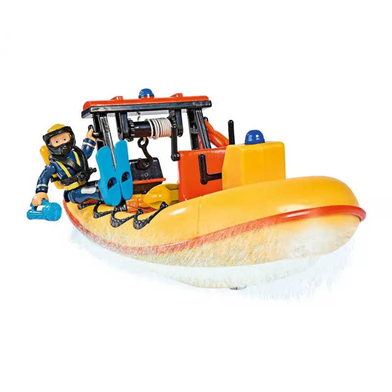 Žaislinė valtis Simba-Dickie Fireman Sam Neptune Boat su figūrėle