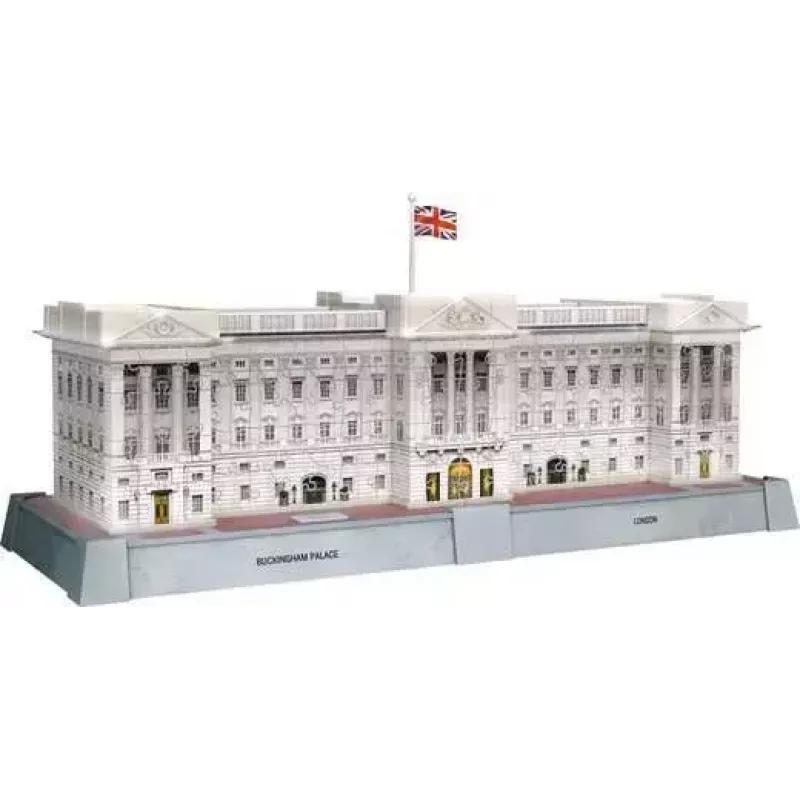 3D dėlionė Ravensburger Iconics Buckingham Palace su šviesa, 216 detalių