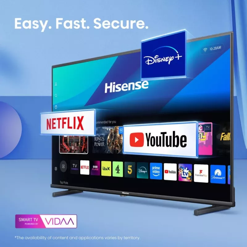 Hisense 32A5Q 81.3 cm (32 coliai) Full HD QLED Smart TV Wi-Fi Juoda