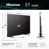 Hisense 43E77Q 109,2 cm (43 coliai) 4K Ultra HD QLED išmanusis televizorius, Wi-Fi, juodas