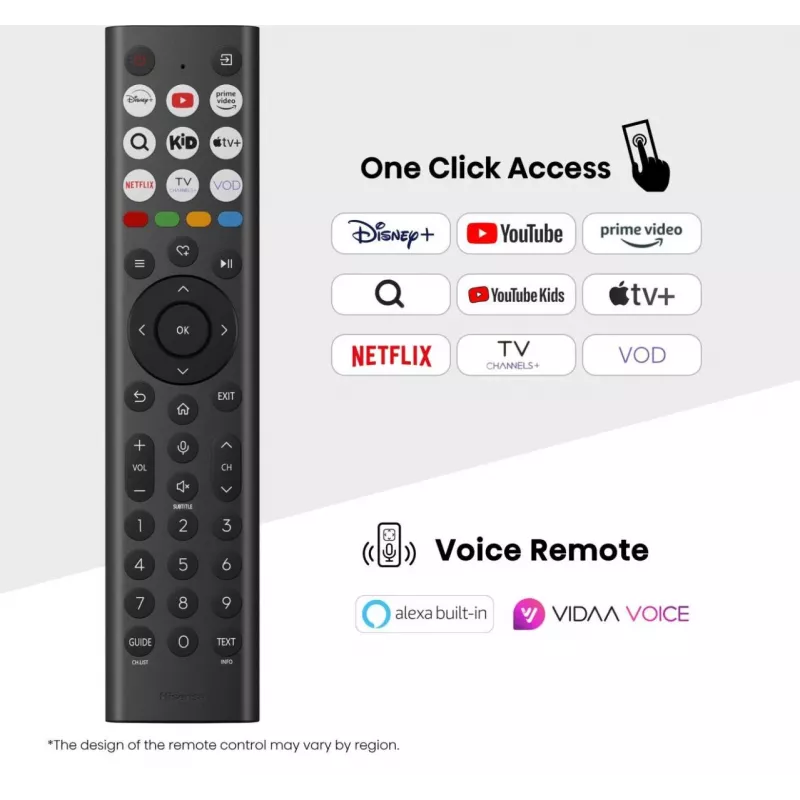 Hisense 50E77Q 127 cm (50 colių) 4K Ultra HD QLED išmanusis televizorius, Wi-Fi, juodas