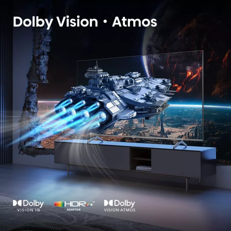 Hisense 85E77Q PRO 2.16 m (85 coliai) 4K Ultra HD išmanusis televizorius QLED Wi-Fi juodas